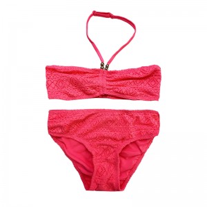 Halterneck дантела две парчета деца бански костюми