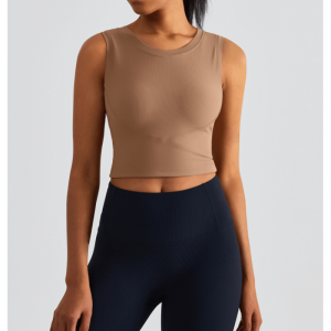 I-образна йога жилетка с фиксирана чаша