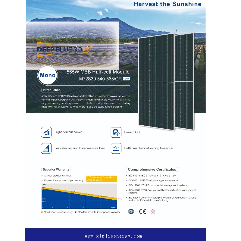 565 W M B B Photovoltaic Solar Energy Panel System Онлайн продажба