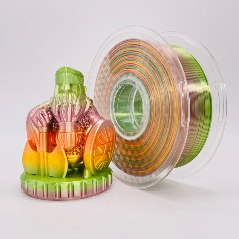 Silk Rainbow Multicolour PLA Filament Pastel Color1.75mm 3D принтер PLA нишка
