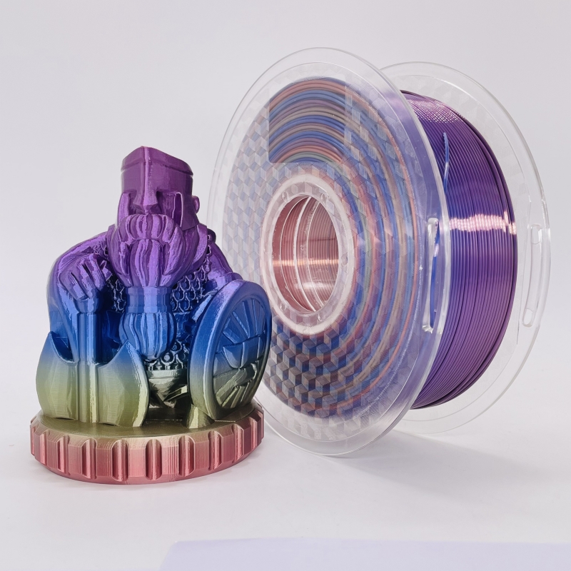 Silk Rainbow Multicolour PLA Filament Pastel Color1.75mm 3D принтер PLA нишка