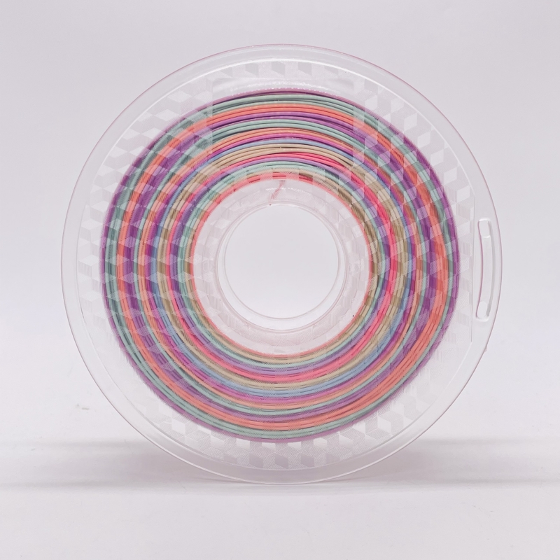 Silk Rainbow Multicolour PLA Filament Pastel Color1.75mm 3D принтер PLA нишка