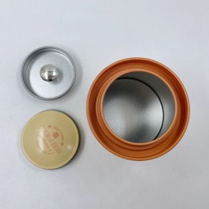 Тенекиена плоча кръг чай кади бонбони закуски опаковка кутия калай