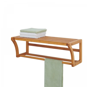 Бамбуков рафт за монтаж на стена с кърпи