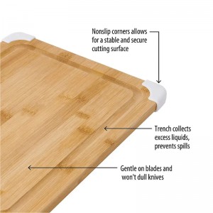 Бамбуково многофункционална борда за рязане на антикиди