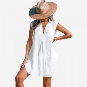 Основна рокля за прикриване на яка с V-образно деколте