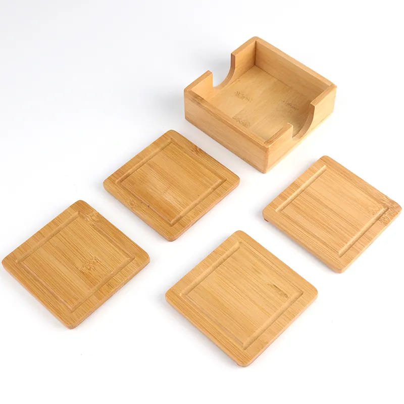 PREMIUM BAMBOO 5 PIERS COASTERS COT, каботаж за напитки бира