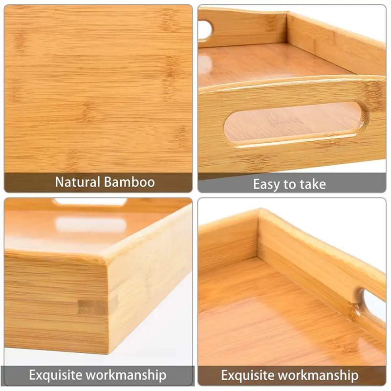 3 части сервизна тава за кухня тава за храна с дръжка бамбук табла (1)