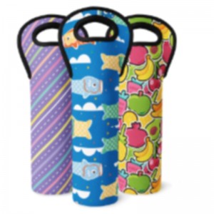 OEM промоционални продукти Персонализирани бяло неопренов чанта за вино за печат на сублимация