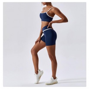 SC9271 Активни жени йога фитнес тренировка йога къси комплекти спортни сутиен жени безшевни йога панталони гамаши комплекти