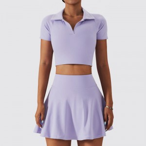 SC1055 Crop Top Polo Rish и тенис пола йога конюнто йога комплект фитнес жена 2024