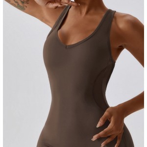 Висококачествени анцузи Комплекти за тренировка йога фитнес комбинезони за жени Едно парчета безпроблемни йога комплекти боди ...