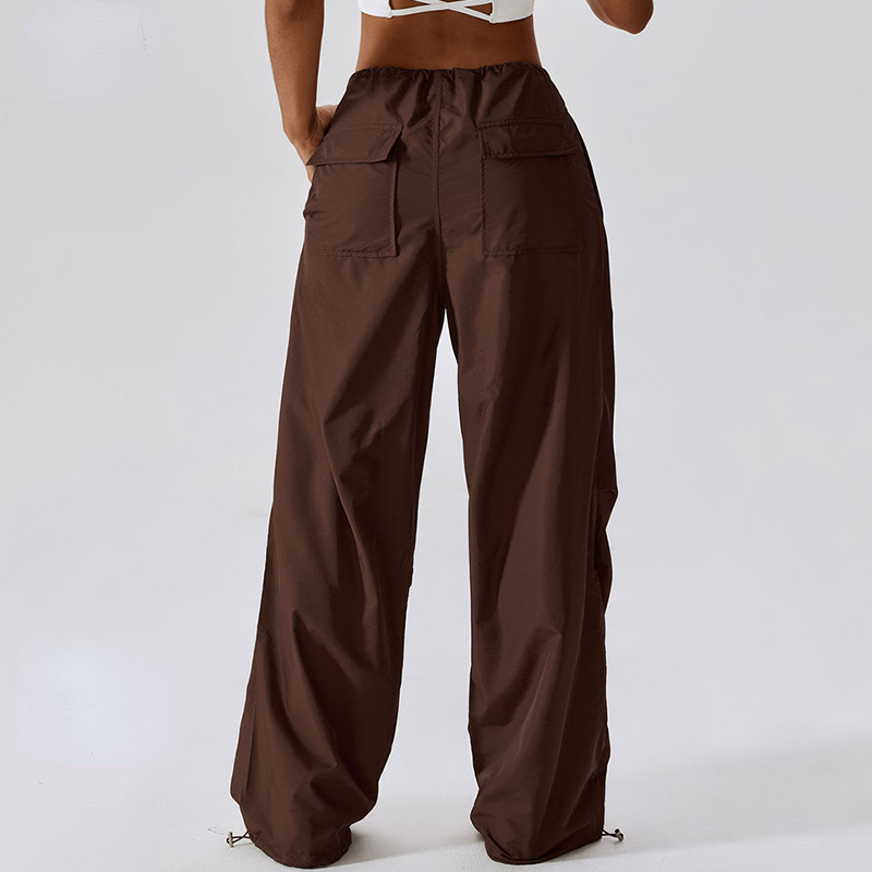 SC10113 Широко-крак случайни панталони жени американски стил на теглене направо гащеризон панталони панталони