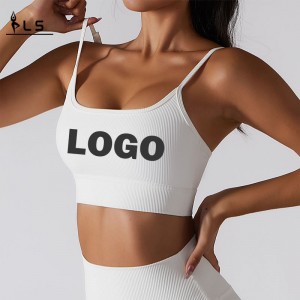 SC10174 White Sports Bra Active Wear Private Label Gym Yoga Bras Sexy Strappy Custom Sports Bra за жени