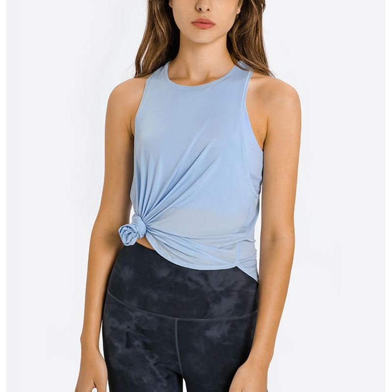 SC102512 Spring Fashion Loose Blouse Hollow Workout Tops Yoga Women \\ 'S Tank Top Womens Yoga Tank Top Open Back