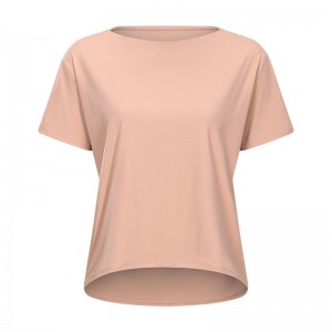 SC10266 Персонализиран лого йога риза изрезка тренировка пуловер йога риза с къс ръкав спортна йога тренировка свободна бърза суха ...