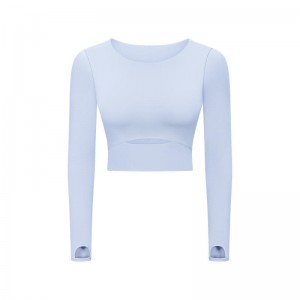 SC10275 Стегнато прилепване йога тениска с йога йога тениска за тениска за изрязване на фитнес зала за йога тениски тениски