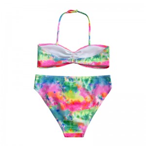 Деца \\\\ \'бански костюм с халтер шия и градиентен цвят