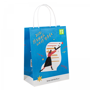 На едро рециклирани материали занаят болса де папел за еднократна употреба кафяви бели крафт хартиени торбички за опаковка за ви...