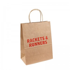 Персонализиран лого на едро от печат за печат отнема ръчна крафт хартиена чанта с мляко чай опаковка хартиена торбичка