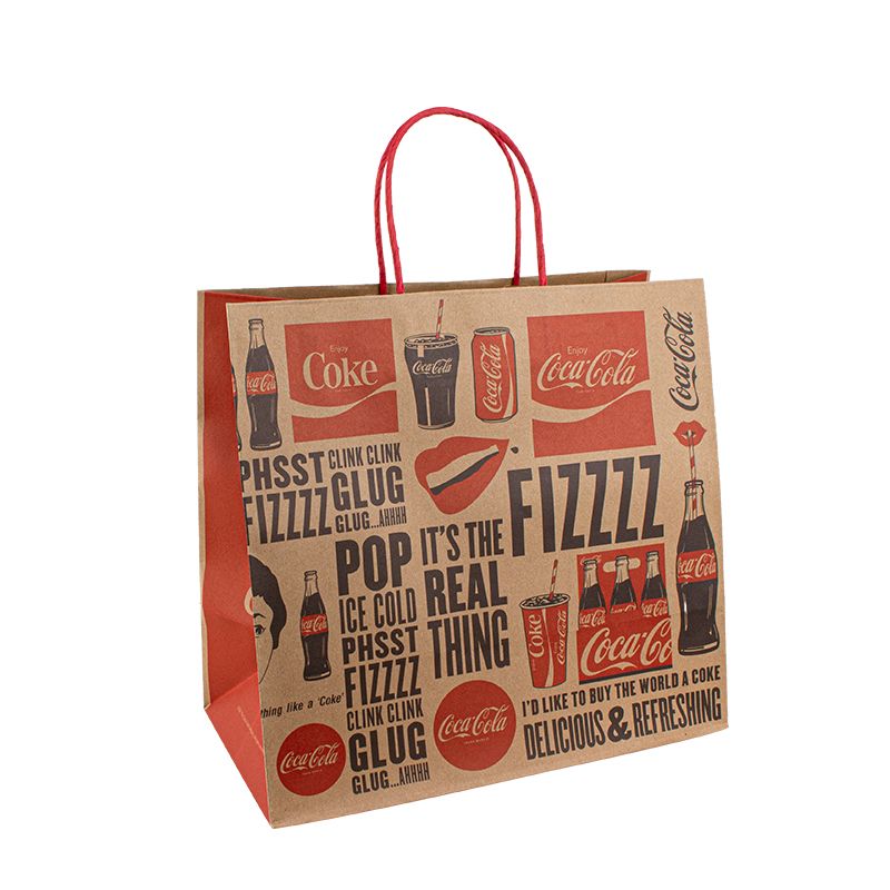 Персонализирана занаятчийска хартиена чанта на едро рециклирани хартиени чанти Персонализирани лого на печат