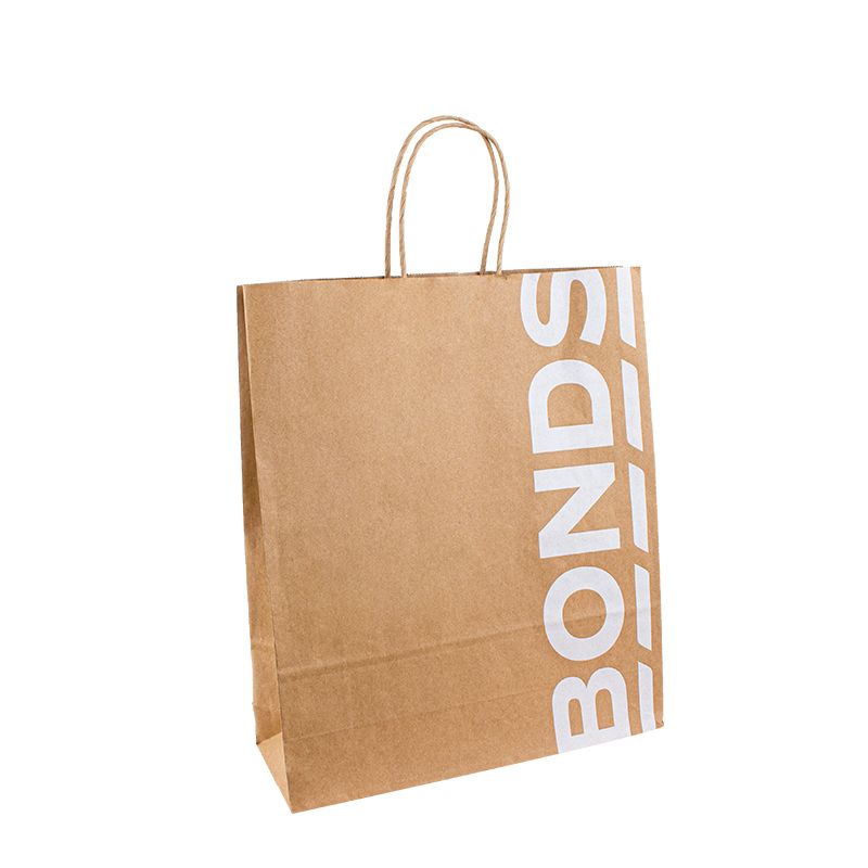 Персонализирана занаятчийска хартиена чанта на едро рециклирани хартиени чанти Персонализирани лого на печат