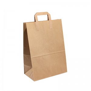 Kraft Retail Bolsas Луксозна хартиена чанта със собствена лого Kraft Paper Bag с дръжка