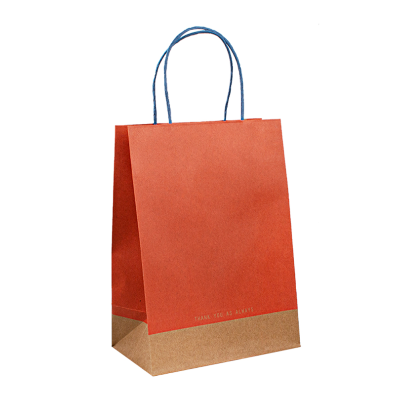 Кафяв крафт опаковка за храна луксозно пазаруване Подарък хартиена торбичка с хартия за храна