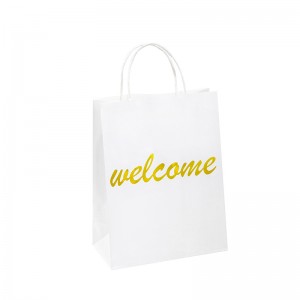 Хартиени торбички Опаковка Хартийна чанта Луксозни чанти за хартия за храна благодаря хартиена торбичка