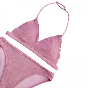 Детска врата фланцирана триъгълна чаша бански костюм сладък костюм