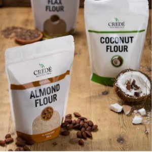 Персонализирана чанта за опаковане на храна Ziplock Kraft Paper Stand Up Touch с цип и прозорец