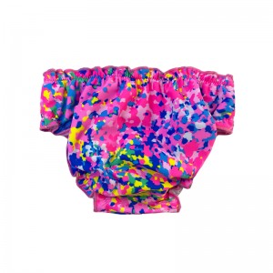 Бебешки памперси отпечатани флорални плисета удобни абсорбиращи се толкова сладко ярко розово розово розово