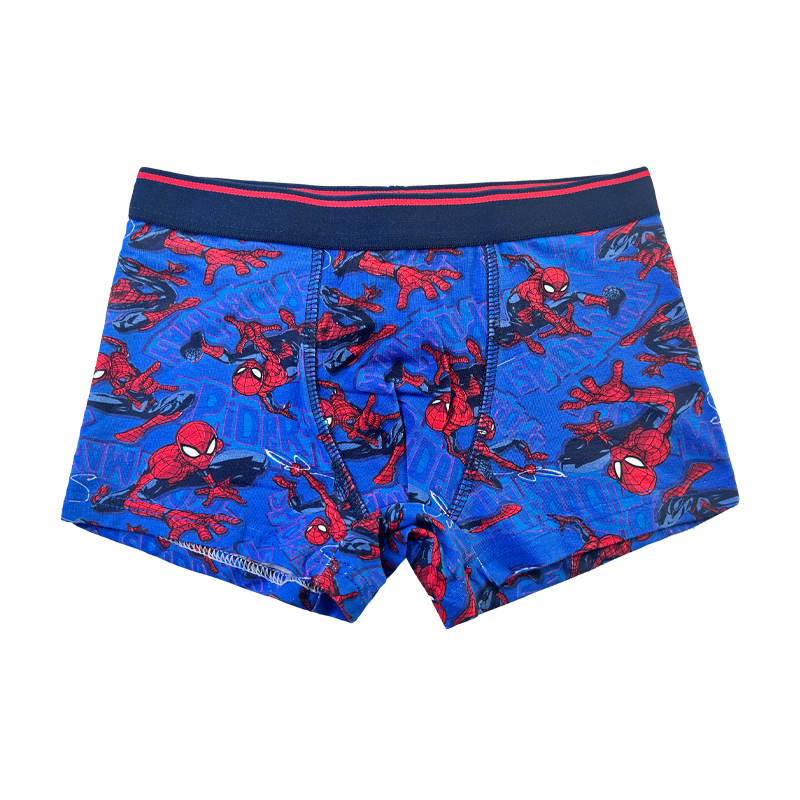 Бебешки тъмносин паяк печат Comfort Basic Boy Underpants Color Contrast