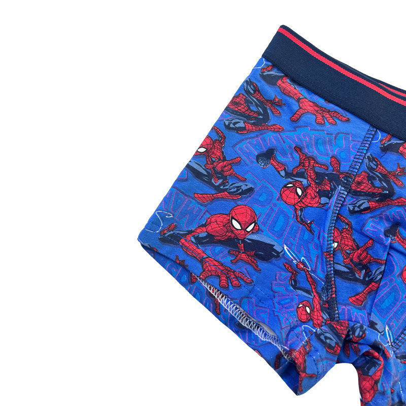 Бебешки тъмносин паяк печат Comfort Basic Boy Underpants Color Contrast