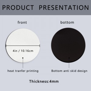Сублимационни каботажки загаси неопренови квадратни кръгли каботажки за напитки кола кабонища сублимация празна