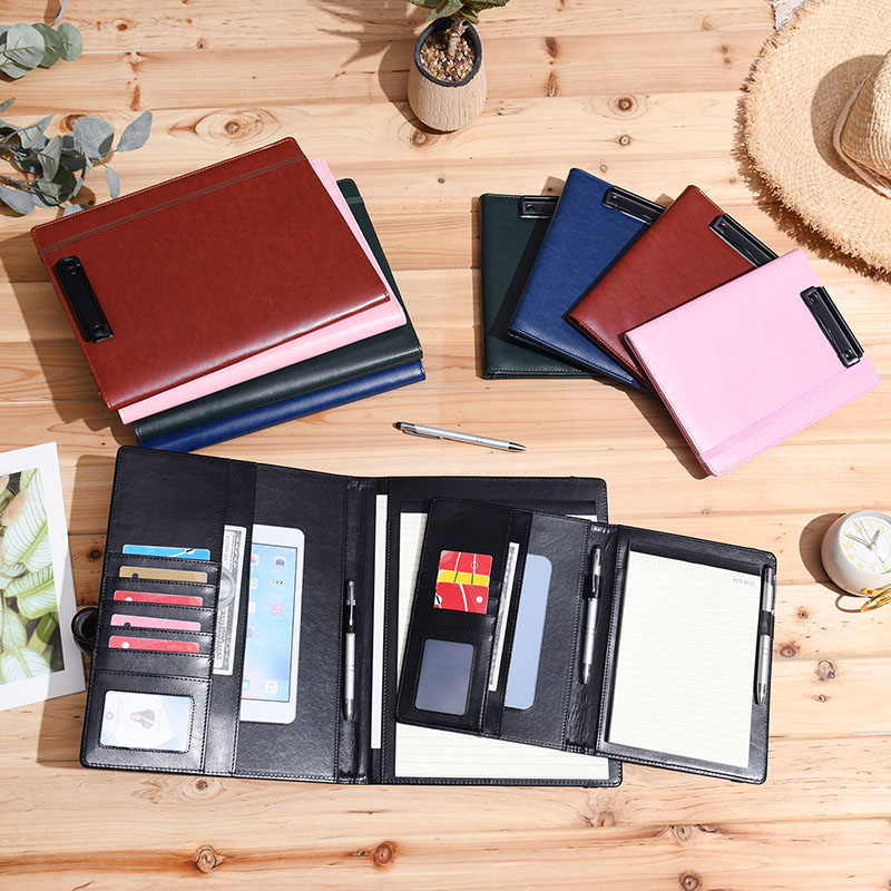 Кожен клипборд Partfolio Notepad Формуляри притежатели на документ A4 A5