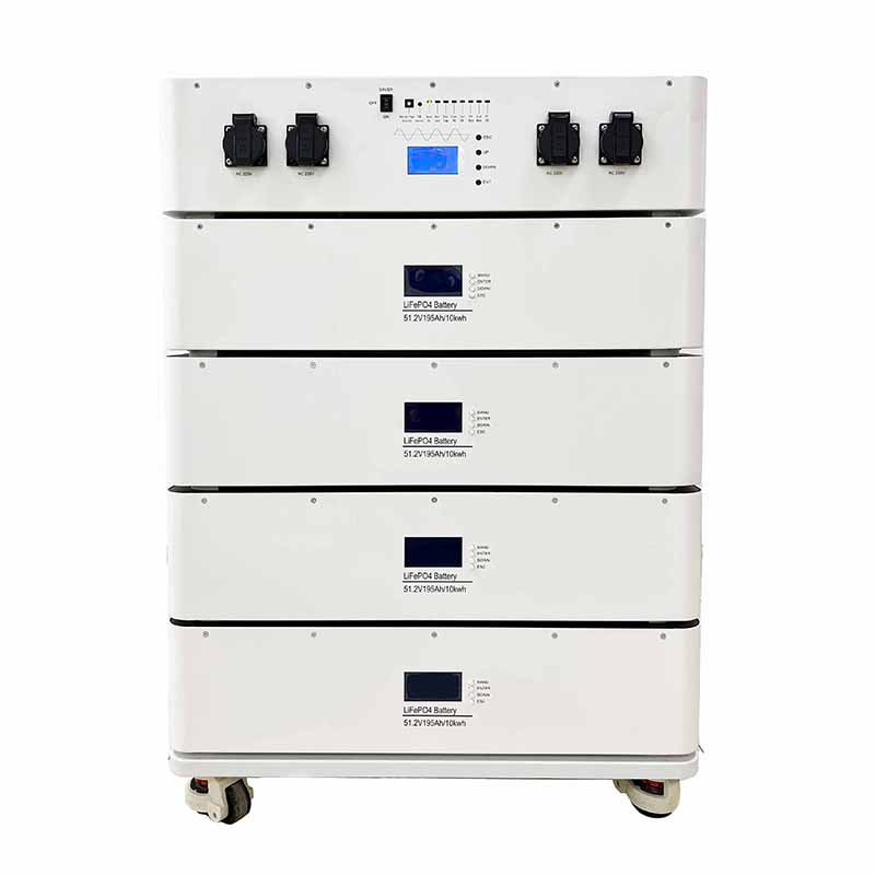 Подреждаща се енергийна домашна съхранение 10kWh Battery Lithium Battery Storage 51.2V 190A с 6000W инвертор