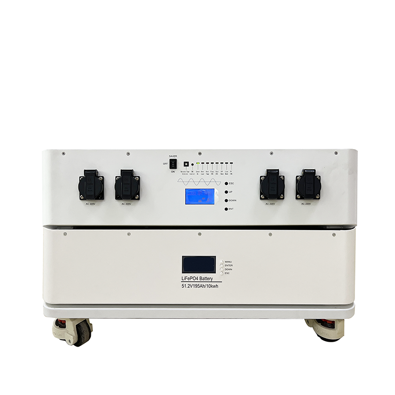 Подреждаща се енергийна домашна съхранение 10kWh Battery Lithium Battery Storage 51.2V 190A с 6000W инвертор