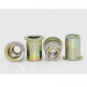 цинк-занитена гайка с цветно покритие с вдлъбната глава