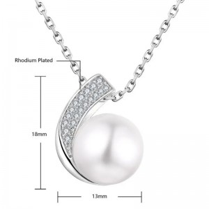 Сребърен пръстен Hongde 925 с диаманти и перли&Персонализиран комплект пръстени за колие