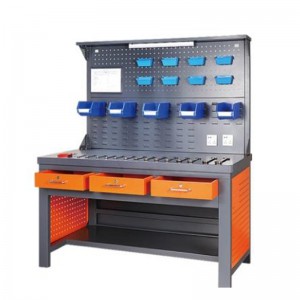 Работна маса с осветителна лента и табло