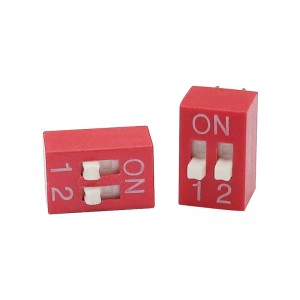 DIP превключвател XZ-DSE-02RGA, 2P DIP превключвател за модули за получаване на сигнал в областта на автомобилното оборудване за автоматиз...