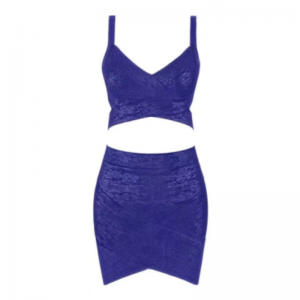 Летен златен отпечатан плетен камизол, комплект за пола на тазобедрената става