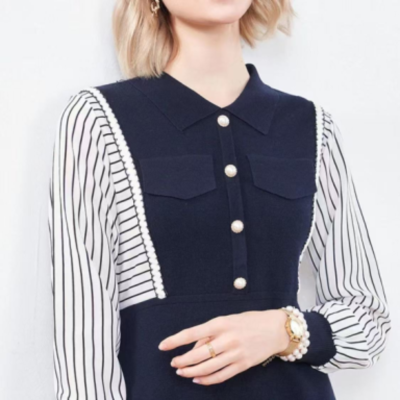 Ранно есента малка обратна яка плетка половин жилетка