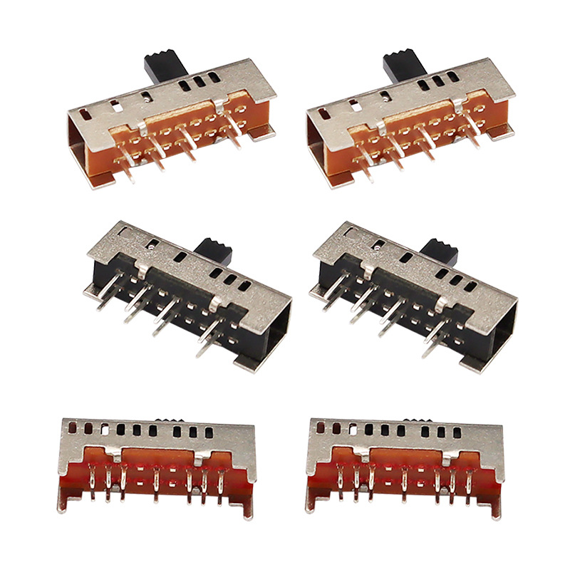 Slide Switch SS23H06, двойно-Ред 8-ПИН вертикален плъзгащ се превключвател, вертикален плъзгащ се превключвател за електрически нагревател за електрически одеяло