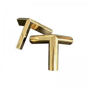 Злато от неръждаема стомана Zotye Gold Triangular Three-орнамент на куха стойка