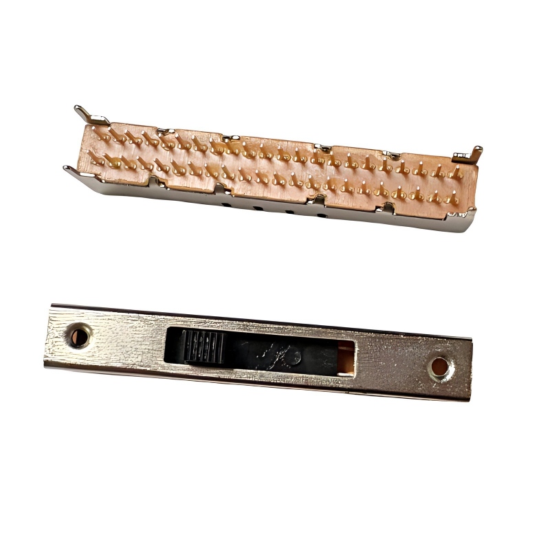 Плъзгащ превключвател SS-49D01 Вертикално-Монтиран 9-Двойна позиция-Полюс двоен-Редов миниатюрен превключвател за захранване за играчки